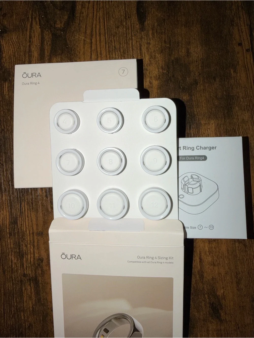 NEW Oura Ring 4 Gold Size 7 + Official Charger + Sizing Kit + Original Box